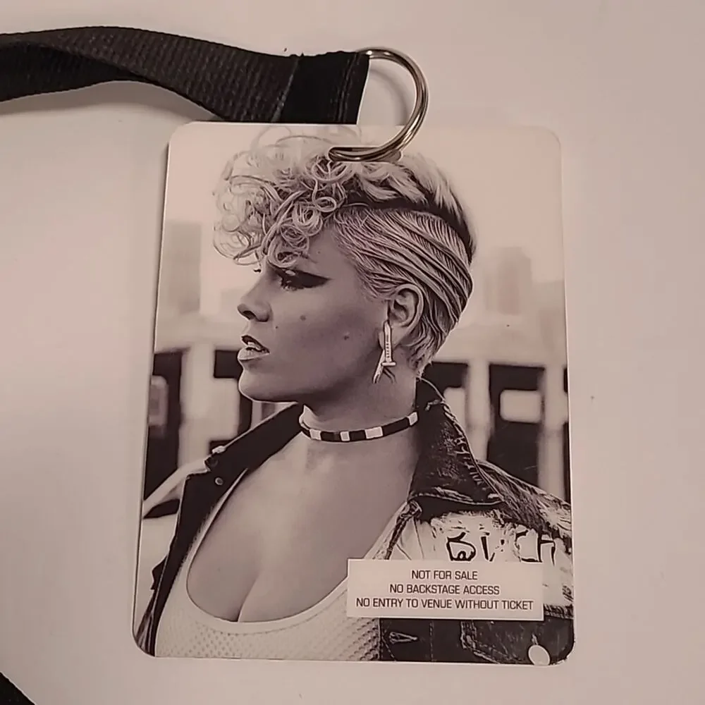 Pink Beautiful Trauma World Tour Concert Lanyard & Laminate - Souvenir
